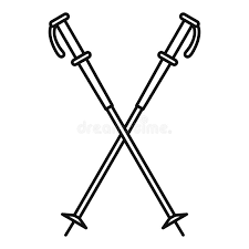 Hiking poles icon